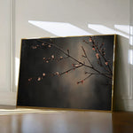 Floral 947 Canvas Art 18" x 24" / 45 x 60 cm / Black