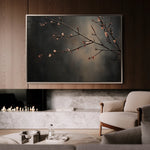Floral 947 Canvas Art 18" x 24" / 45 x 60 cm / Black
