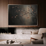 Floral 947 Canvas Art 18" x 24" / 45 x 60 cm / Black