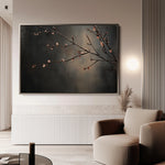 Floral 947 Canvas Art 18" x 24" / 45 x 60 cm / Black