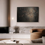Floral 947 Canvas Art 18" x 24" / 45 x 60 cm / Black