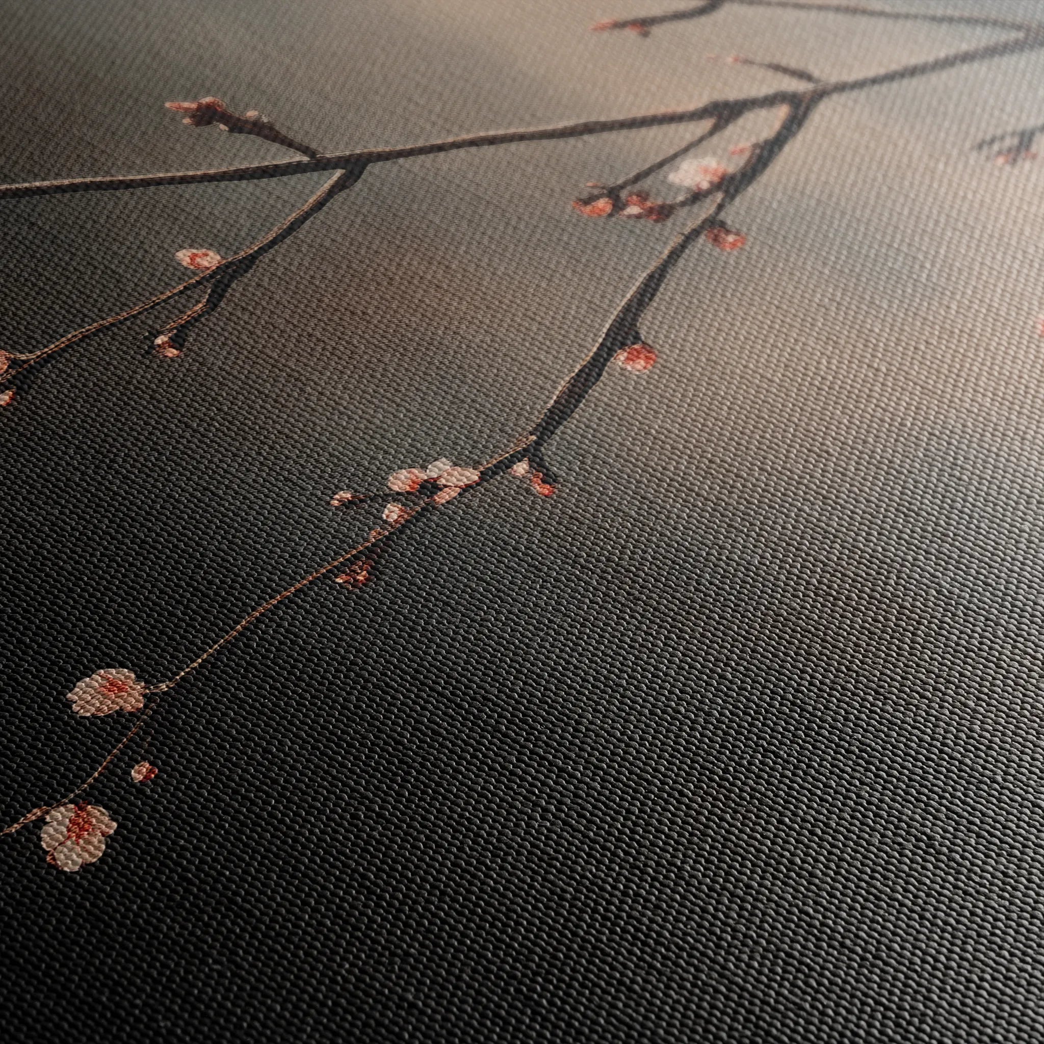Floral 947 Canvas Art 18" x 24" / 45 x 60 cm / Black