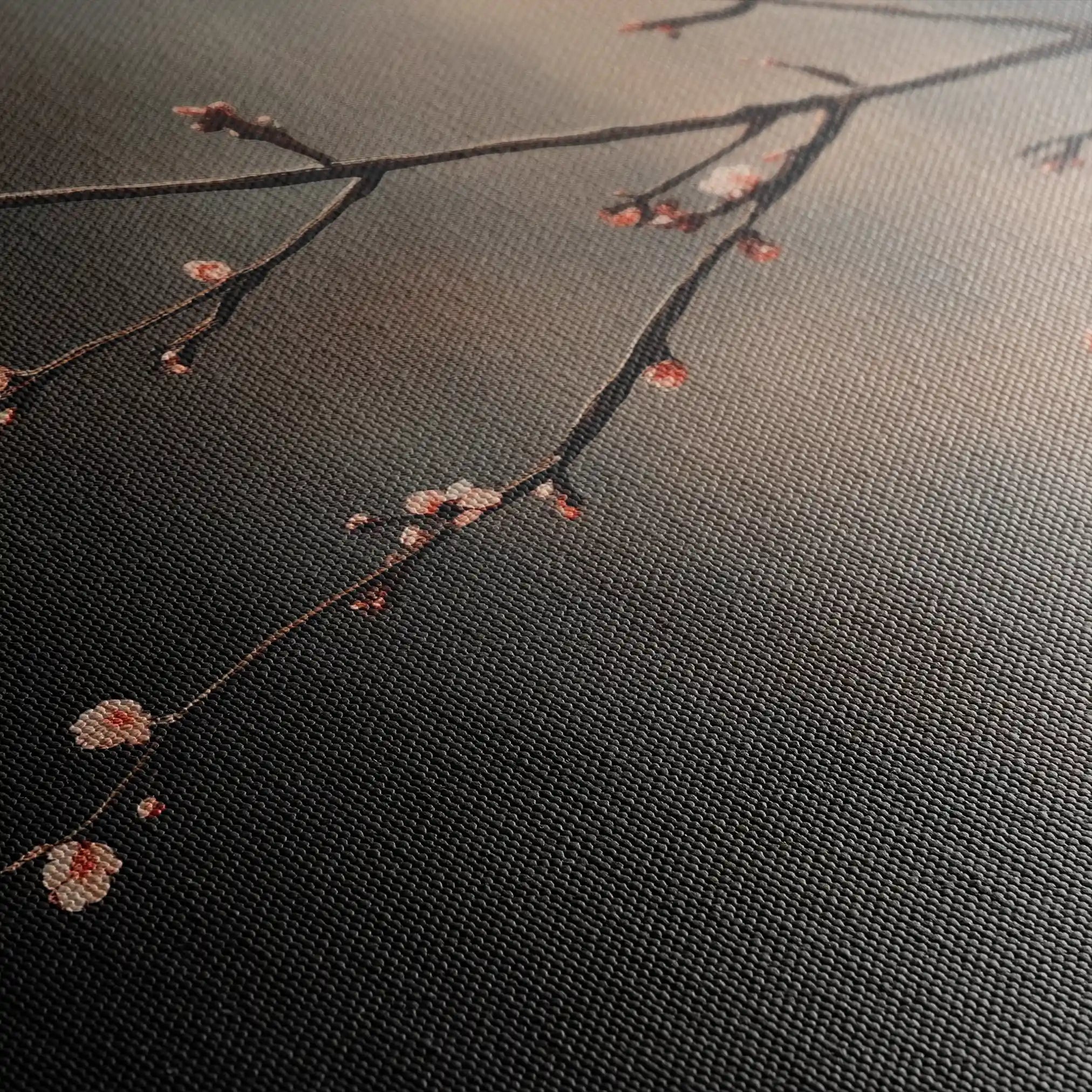 Floral 947 Canvas Art 60 x 40 cm / Black