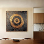 Abstract 948 Canvas Art 16" x 16" / 40 x 40 cm / Black