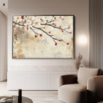 Floral 948 Canvas Art 18" x 24" / 45 x 60 cm / Black