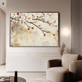 Floral 948 Canvas Art 18" x 24" / 45 x 60 cm / Black