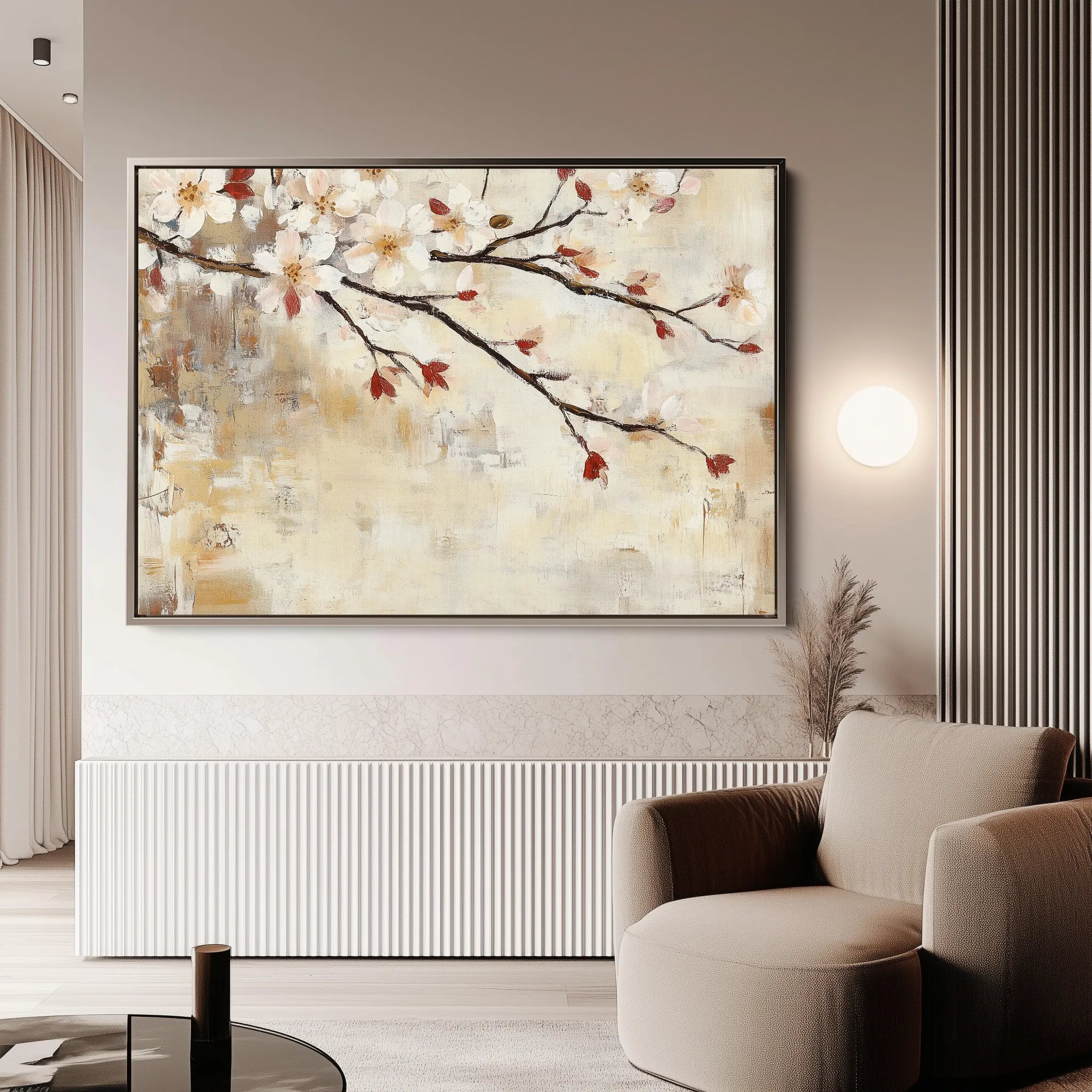 Floral 948 Canvas Art 18" x 24" / 45 x 60 cm / Black
