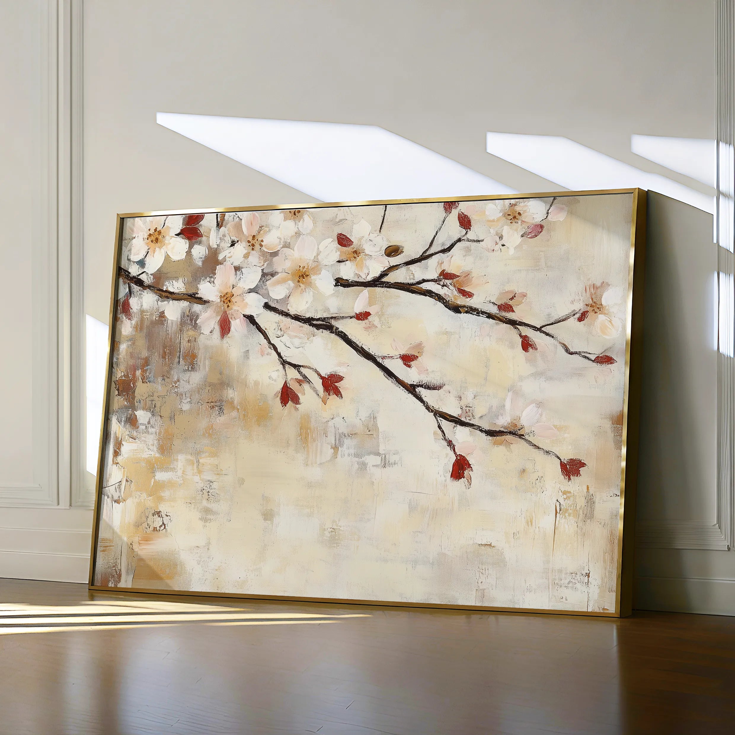 Floral 948 Canvas Art 18" x 24" / 45 x 60 cm / Black