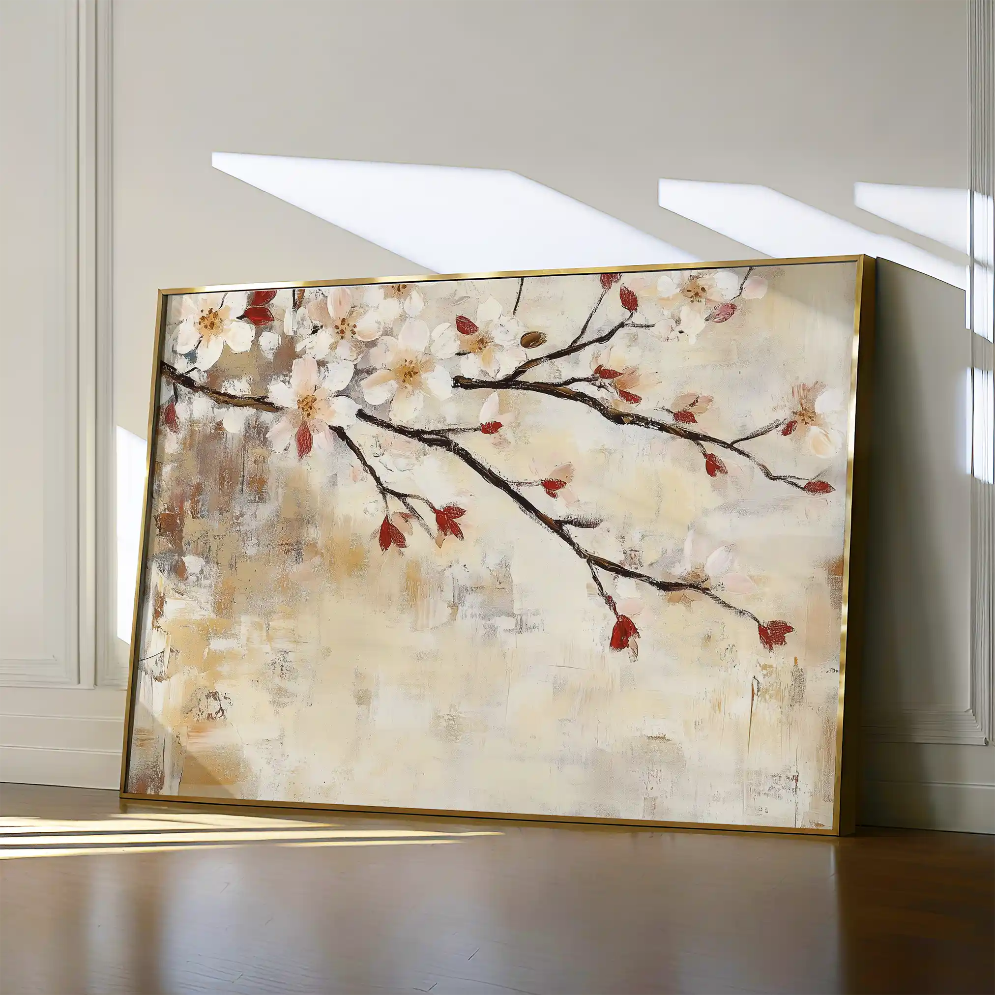 Floral 948 Canvas Art 60 x 40 cm / Black