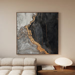 Abstract 949 Canvas Art 16" x 16" / 40 x 40 cm / Black