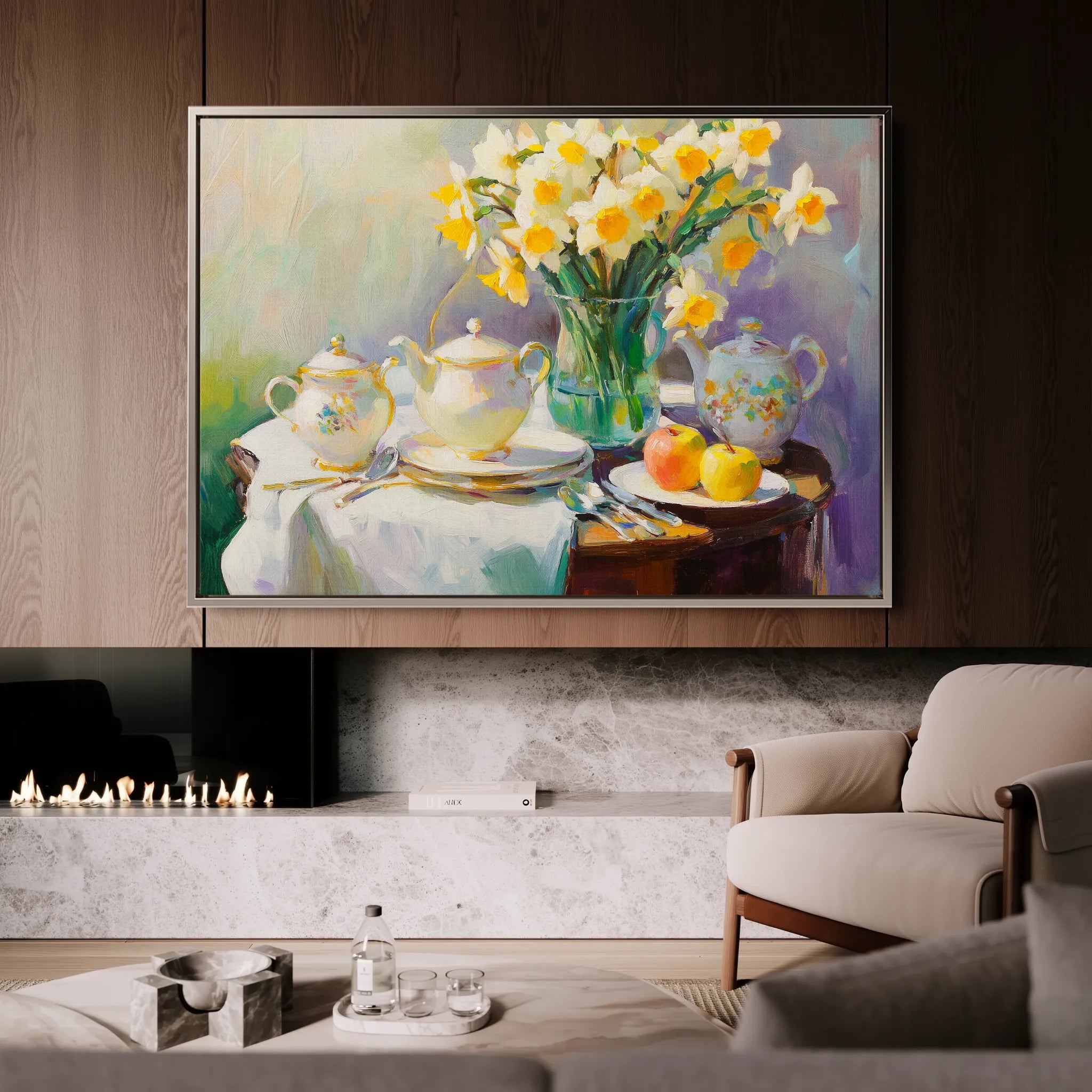 Floral 949 Canvas Art 18" x 24" / 45 x 60 cm / Black