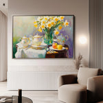 Floral 949 Canvas Art 18" x 24" / 45 x 60 cm / Black