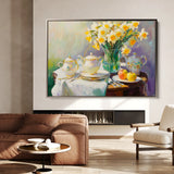 Floral 949 Canvas Art 18" x 24" / 45 x 60 cm / Black