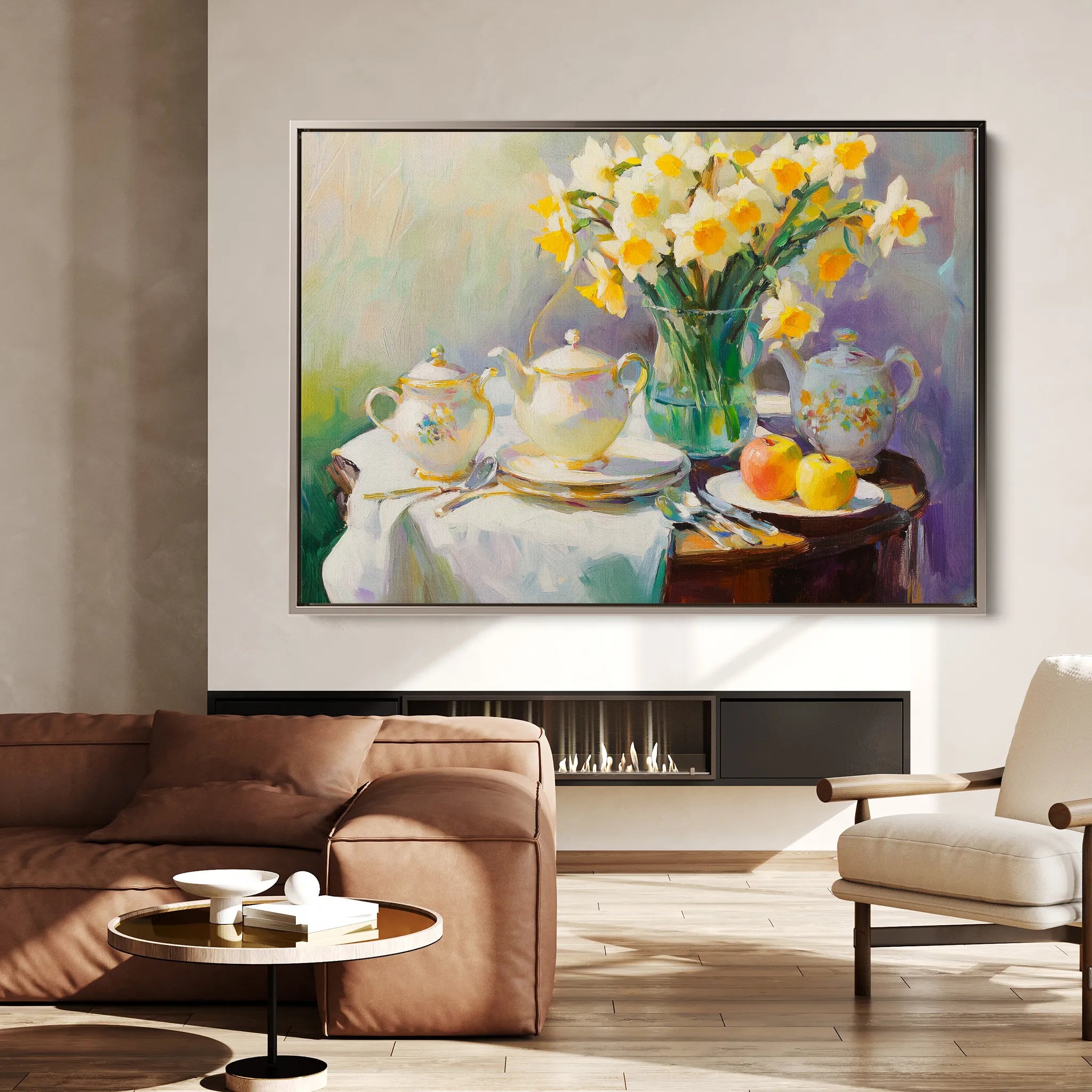 Floral 949 Canvas Art 18" x 24" / 45 x 60 cm / Black