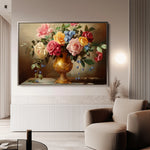 Floral 950 Canvas Art 18" x 24" / 45 x 60 cm / Black