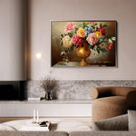 Floral 950 Canvas Art 18" x 24" / 45 x 60 cm / Black