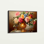 Floral 950 Canvas Art 18" x 24" / 45 x 60 cm / Black