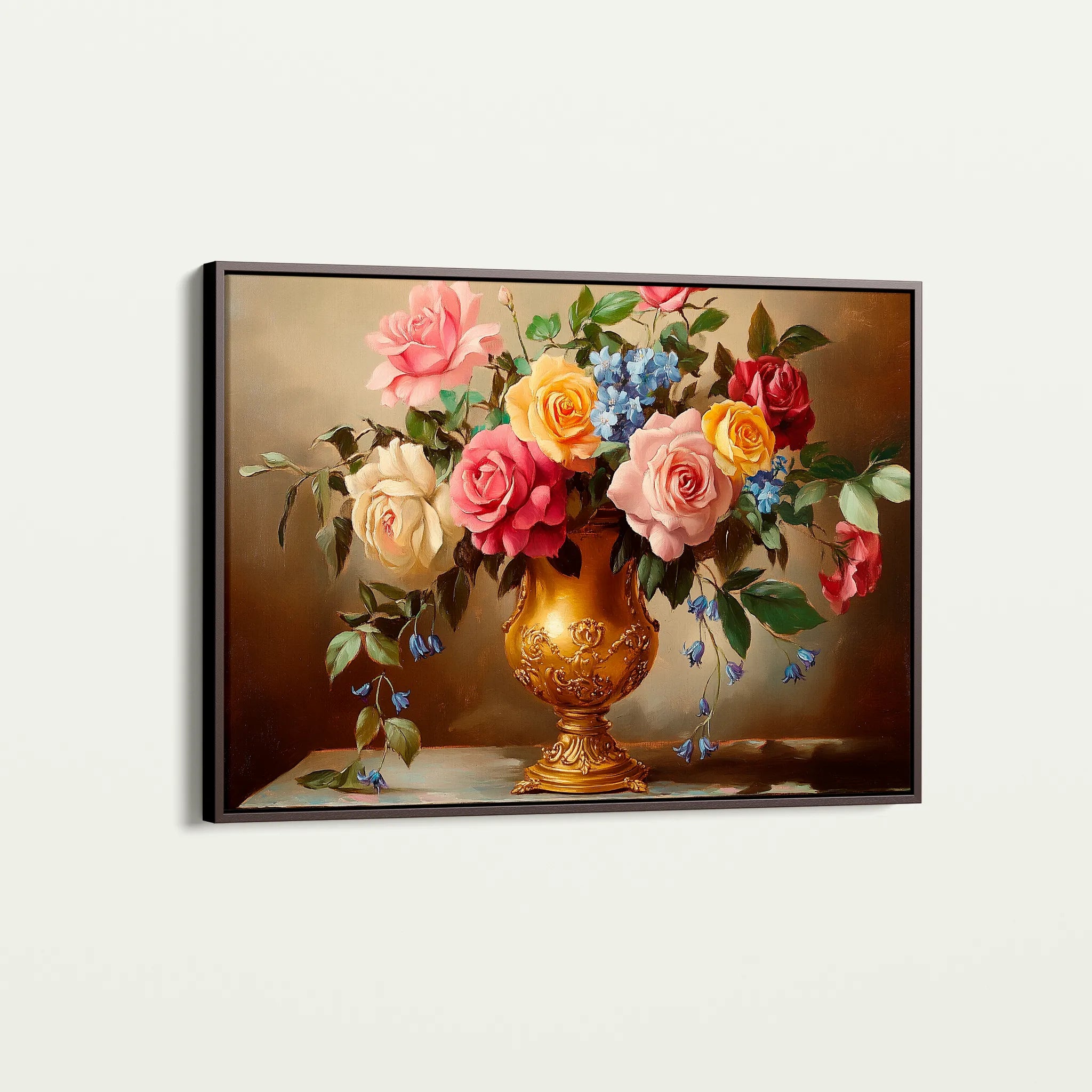 Floral 950 Canvas Art 18" x 24" / 45 x 60 cm / Black