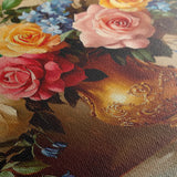 Floral 950 Canvas Art 18" x 24" / 45 x 60 cm / Black
