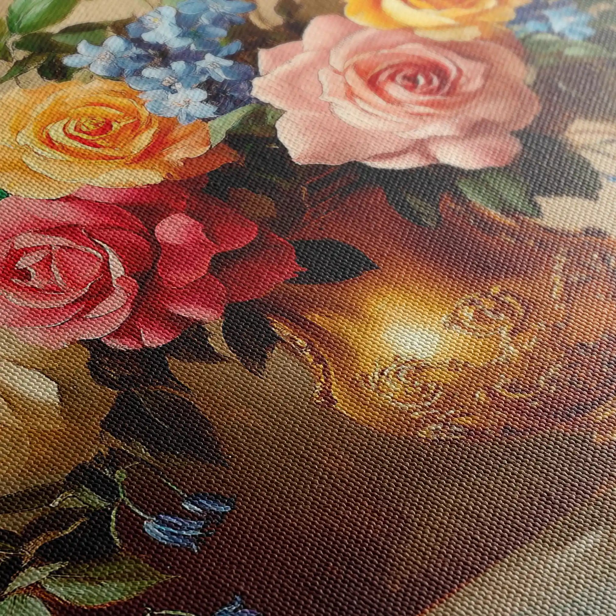Floral 950 Canvas Art 60 x 40 cm / Black