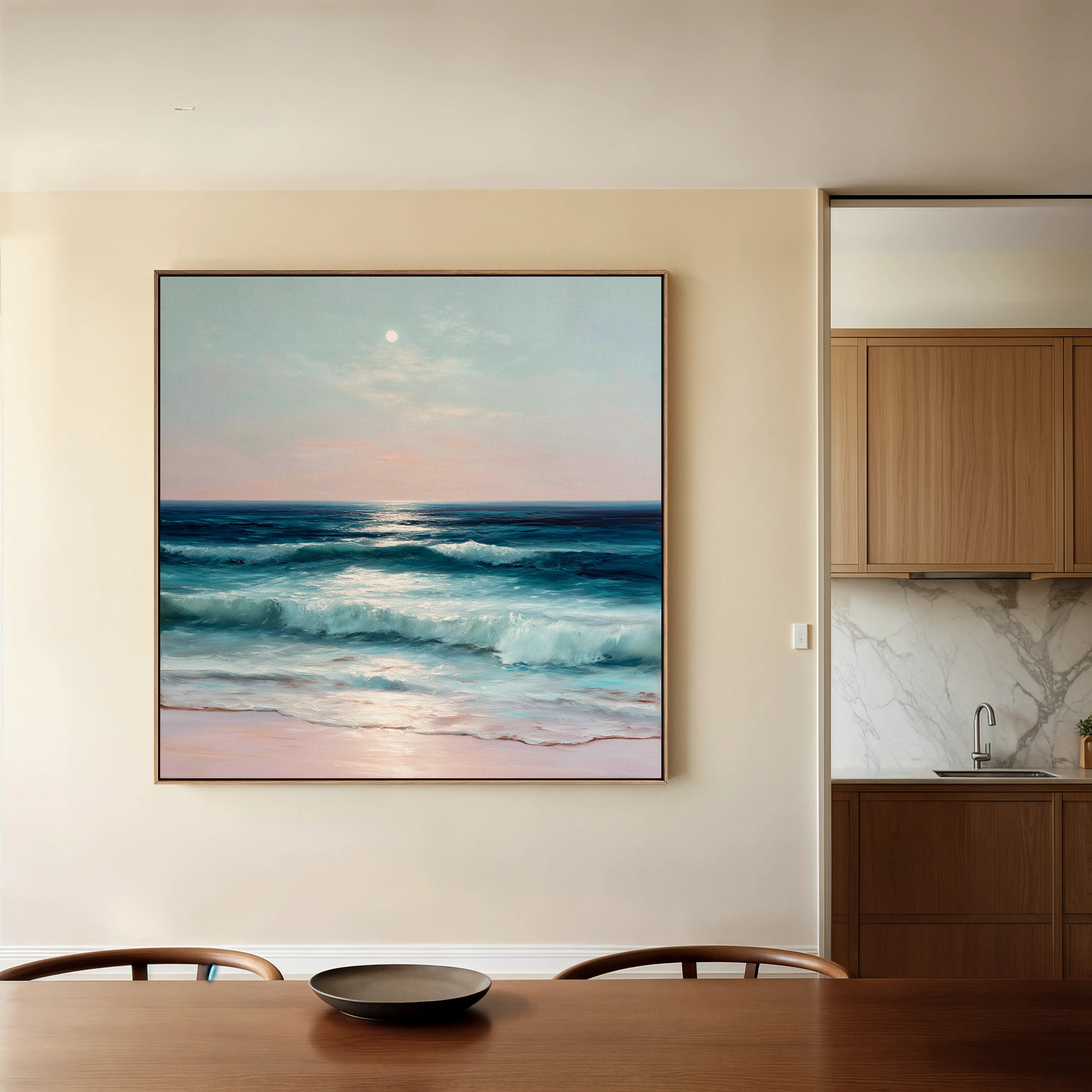 Abstract 951 Canvas Art 16" x 16" / 40 x 40 cm / Black