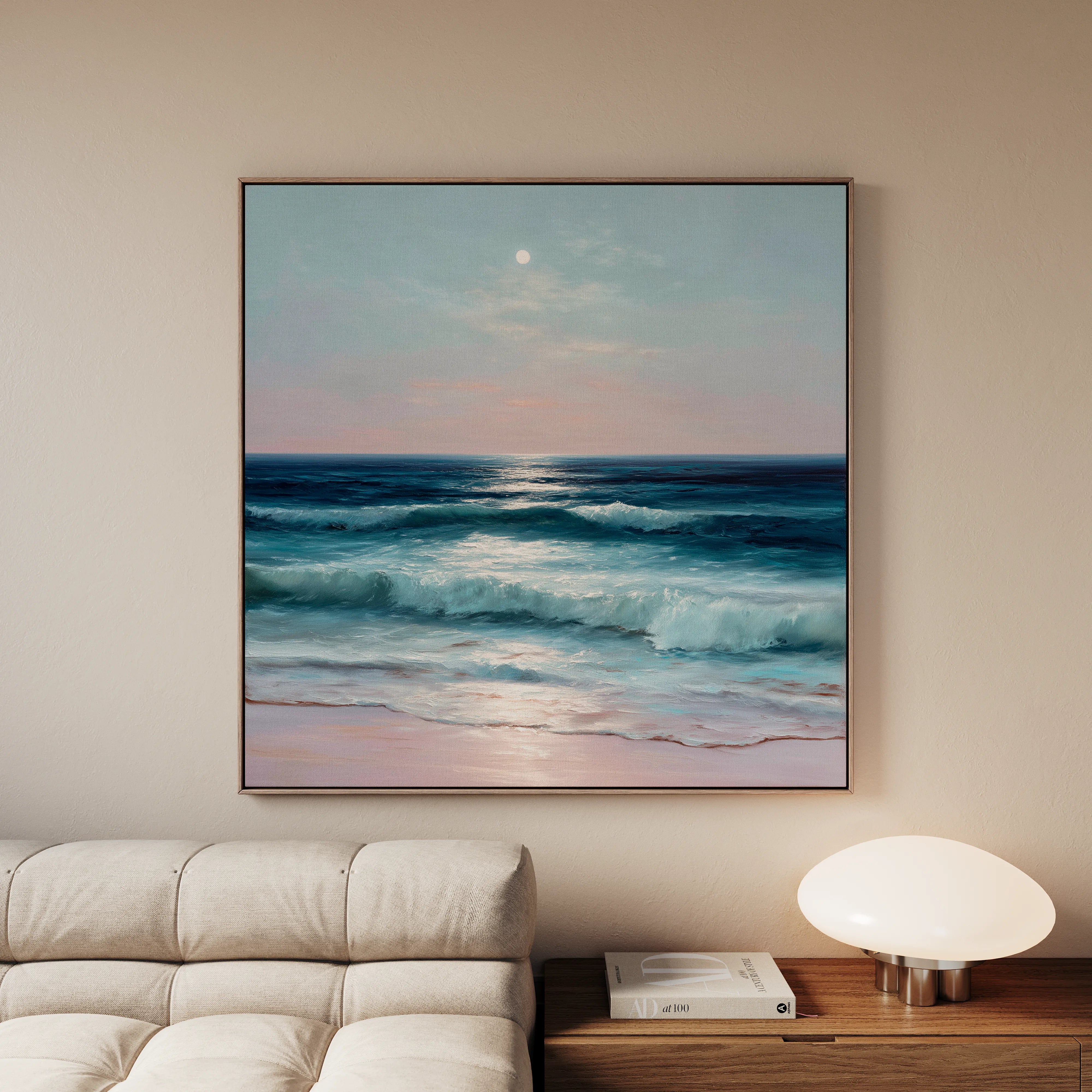 Abstract 951 Canvas Art 16" x 16" / 40 x 40 cm / Black