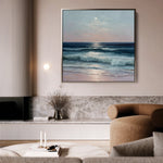 Abstract 951 Canvas Art 16" x 16" / 40 x 40 cm / Black