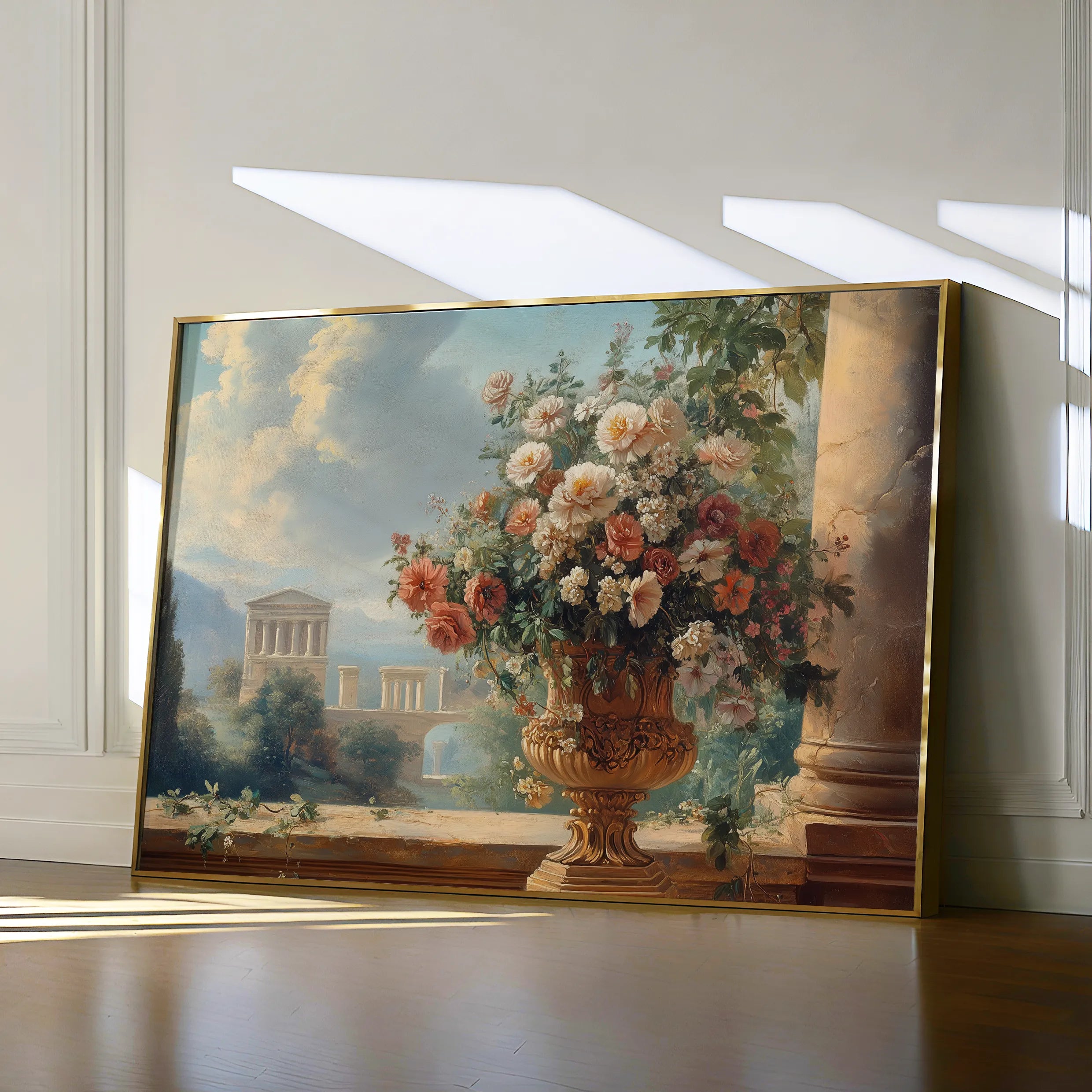 Floral 951 Canvas Art 18" x 24" / 45 x 60 cm / Black