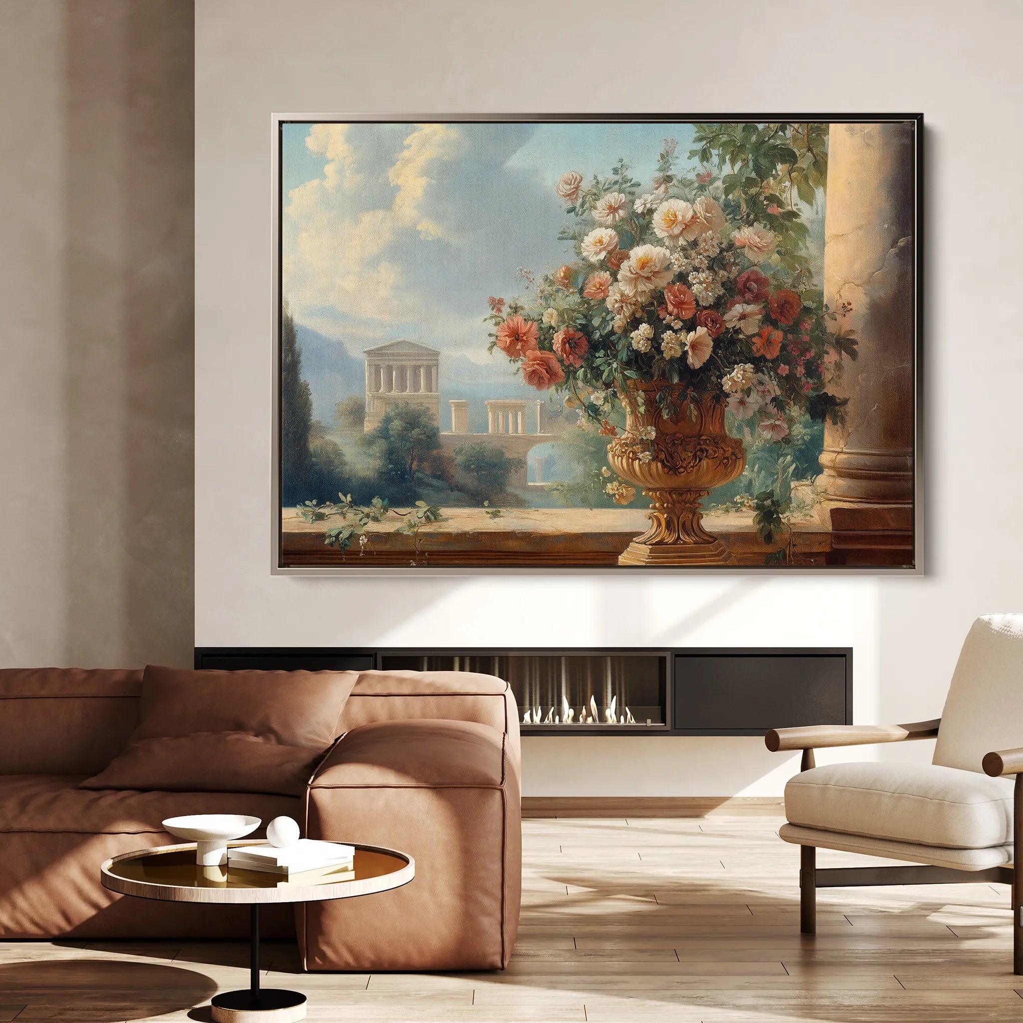 Floral 951 Canvas Art 18" x 24" / 45 x 60 cm / Black