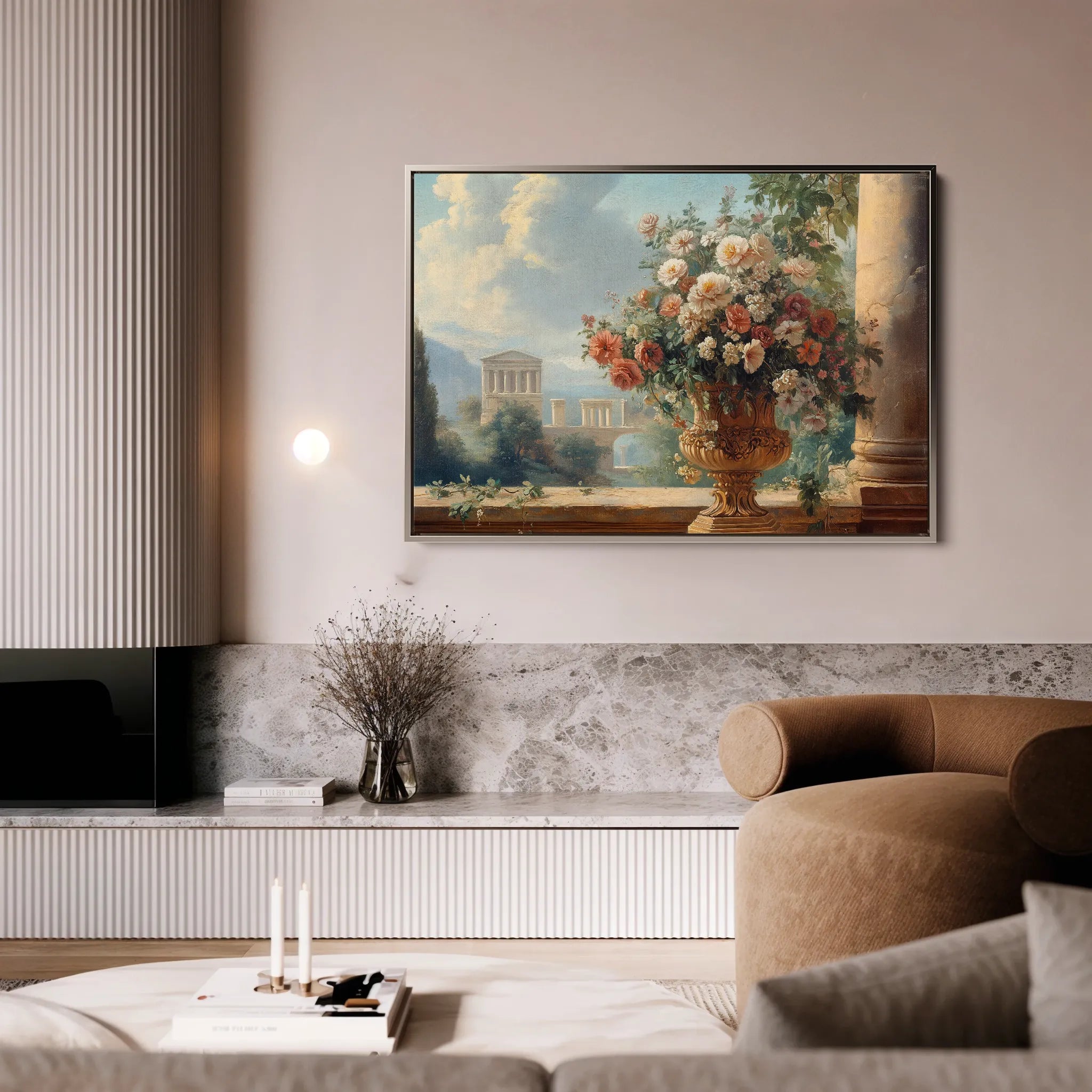 Floral 951 Canvas Art 18" x 24" / 45 x 60 cm / Black