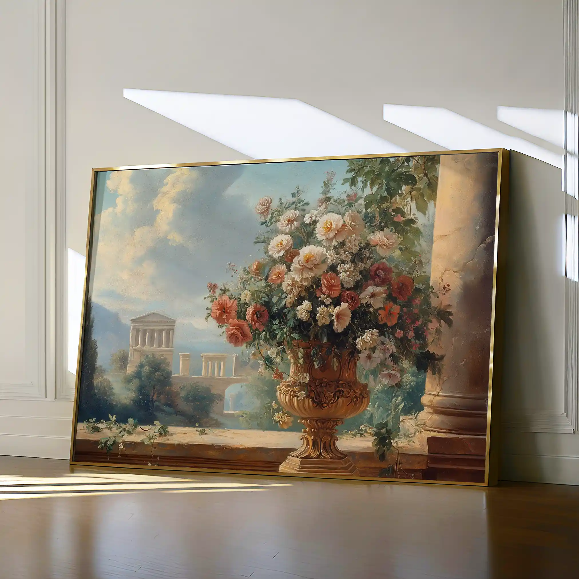 Floral 951 Canvas Art 60 x 40 cm / Black