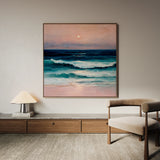 Abstract 952 Canvas Art 16" x 16" / 40 x 40 cm / Black