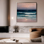 Abstract 952 Canvas Art 16" x 16" / 40 x 40 cm / Black