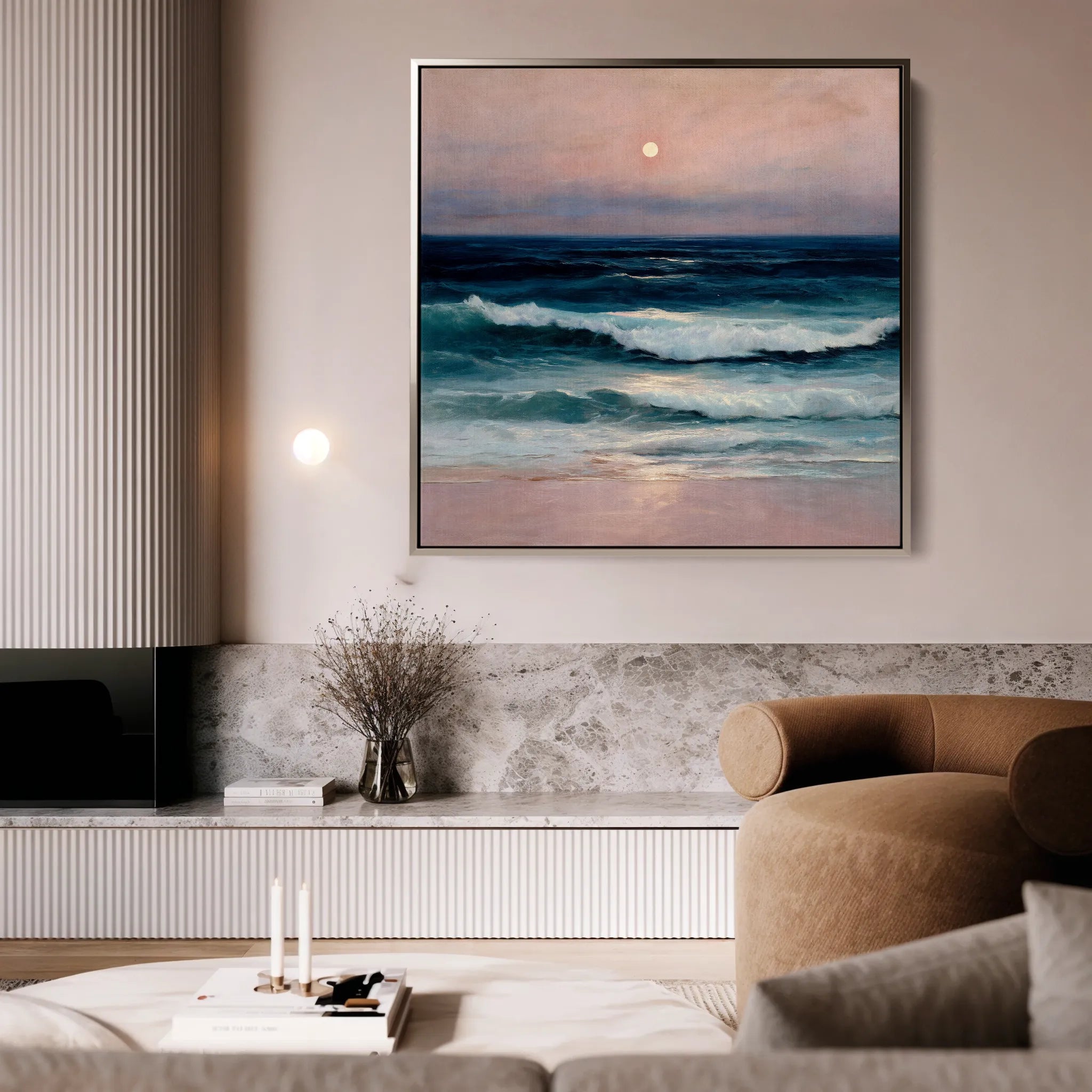 Abstract 952 Canvas Art 16" x 16" / 40 x 40 cm / Black