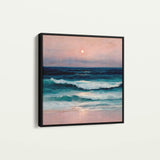 Abstract 952 Canvas Art 16" x 16" / 40 x 40 cm / Black