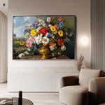 Floral 952 Canvas Art 18" x 24" / 45 x 60 cm / Black