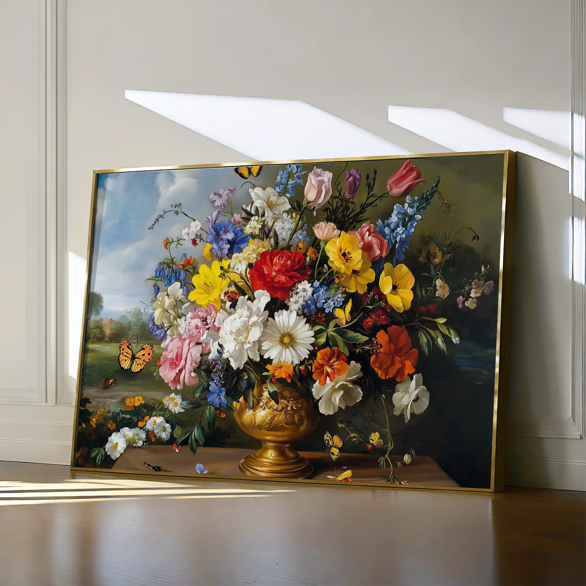 Floral 952 Canvas Art 60 x 40 cm / Black