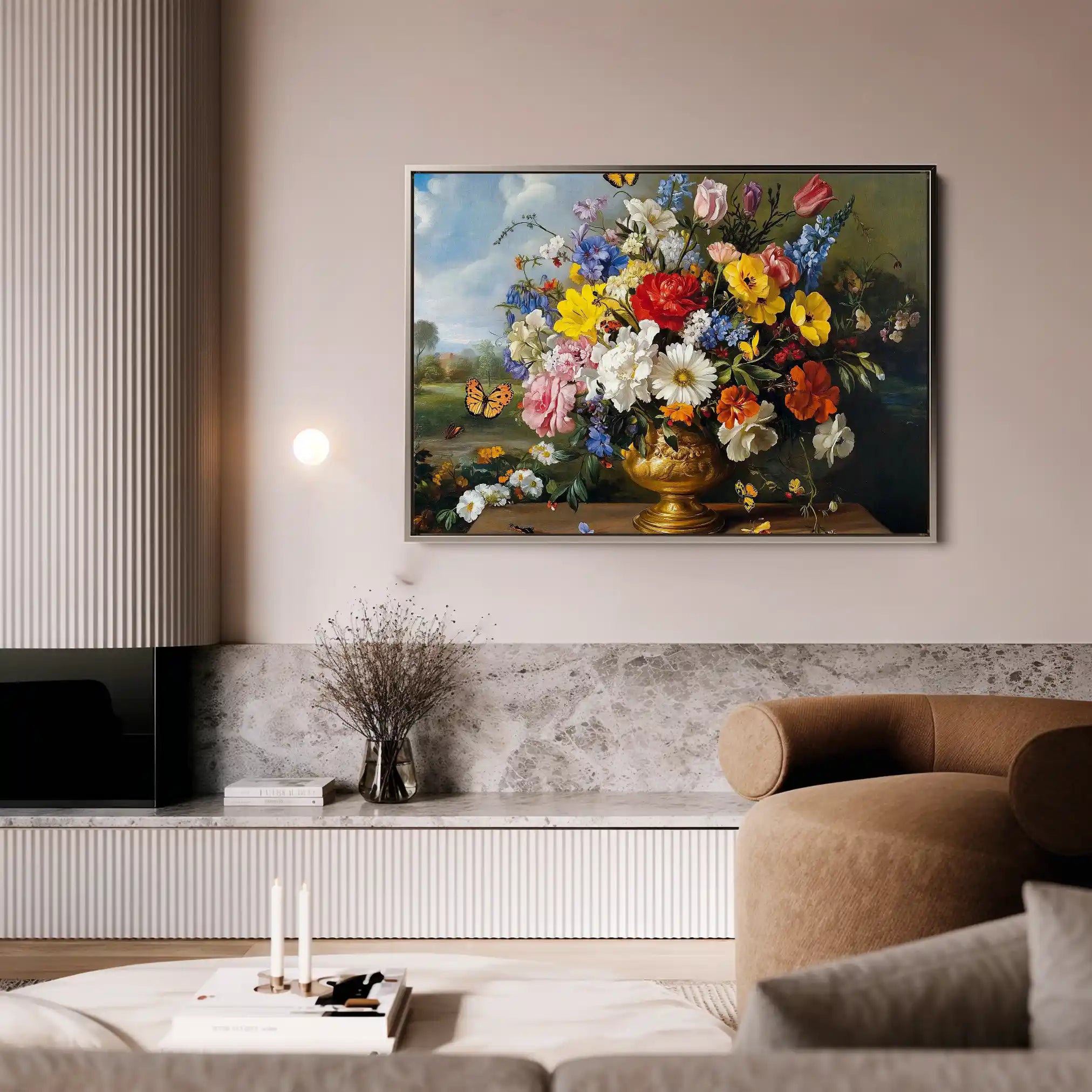Floral 952 Canvas Art 60 x 40 cm / Black