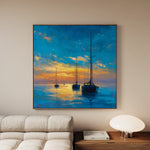 Abstract 953 Canvas Art 16" x 16" / 40 x 40 cm / Black