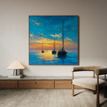 Abstract 953 Canvas Art 16" x 16" / 40 x 40 cm / Black