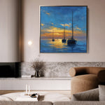 Abstract 953 Canvas Art 16" x 16" / 40 x 40 cm / Black