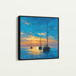 Abstract 953 Canvas Art 16" x 16" / 40 x 40 cm / Black