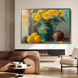 Floral 953 Canvas Art 18" x 24" / 45 x 60 cm / Black