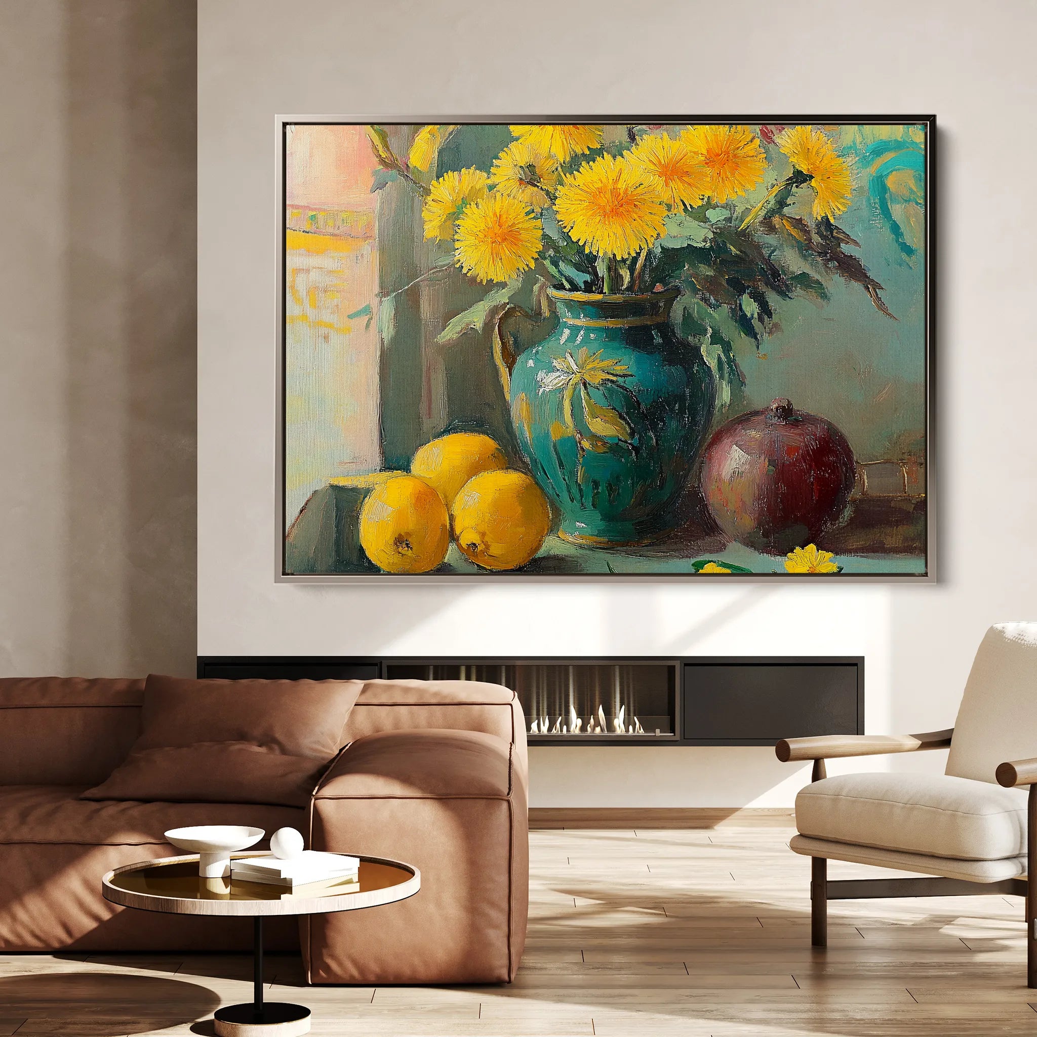 Floral 953 Canvas Art 18" x 24" / 45 x 60 cm / Black