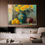 Floral 953 Canvas Art 18" x 24" / 45 x 60 cm / Black