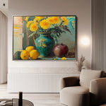 Floral 953 Canvas Art 18" x 24" / 45 x 60 cm / Black