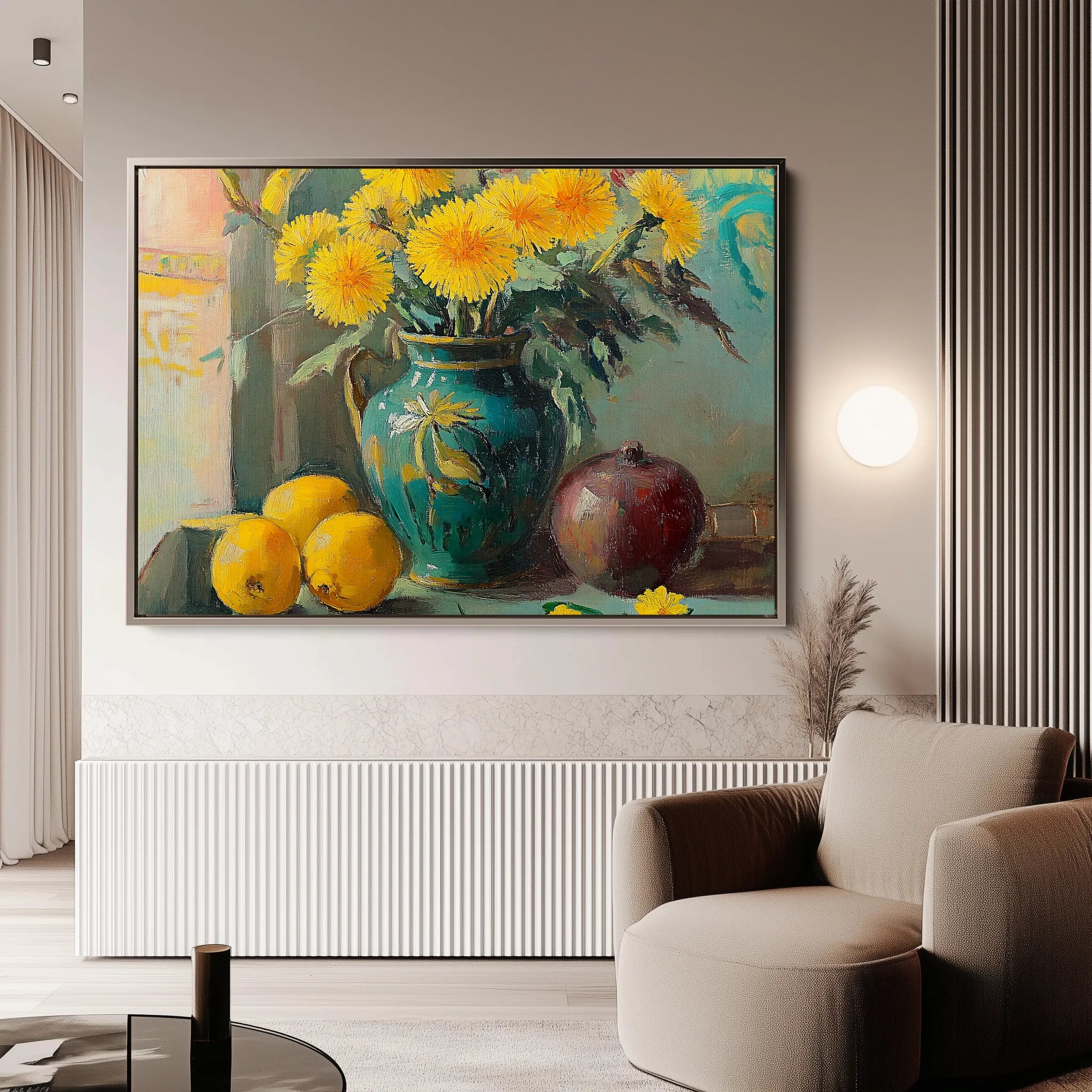 Floral 953 Canvas Art 18" x 24" / 45 x 60 cm / Black
