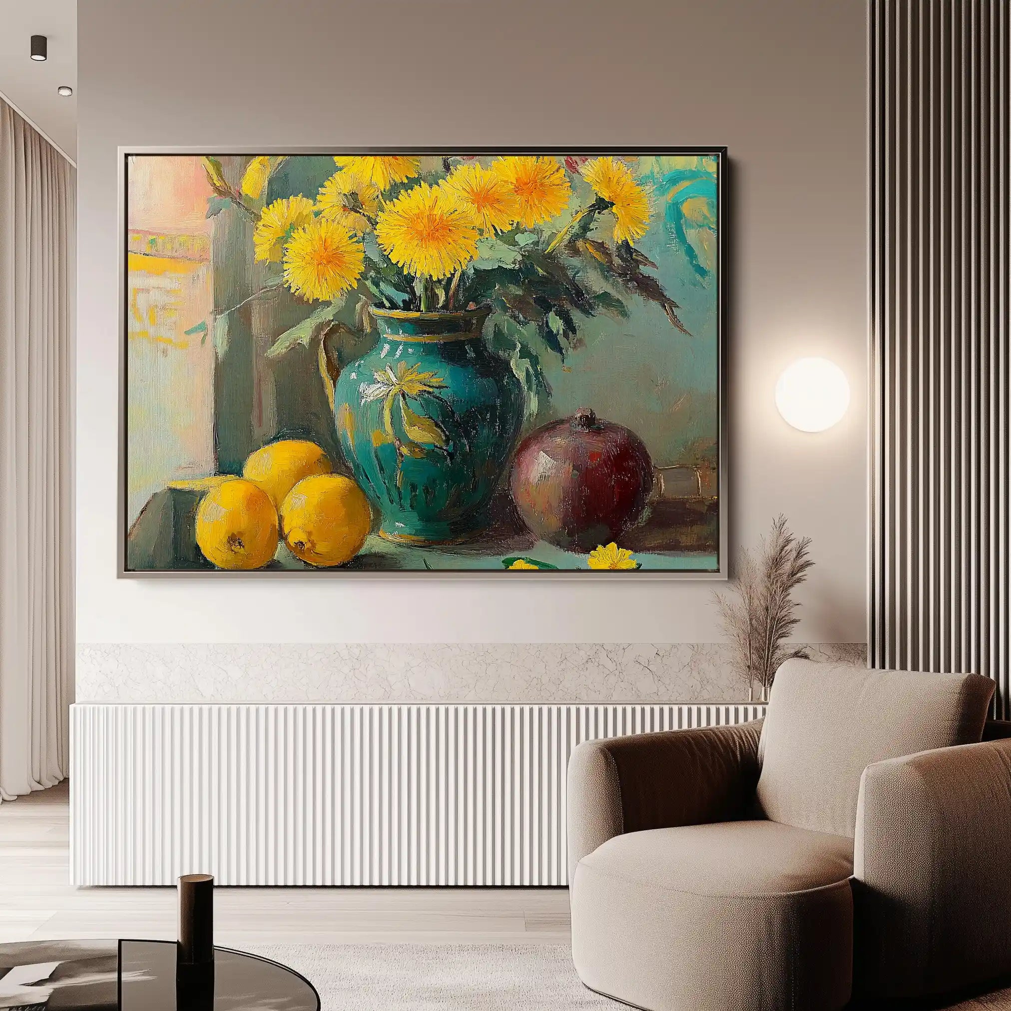 Floral 953 Canvas Art 60 x 40 cm / Black