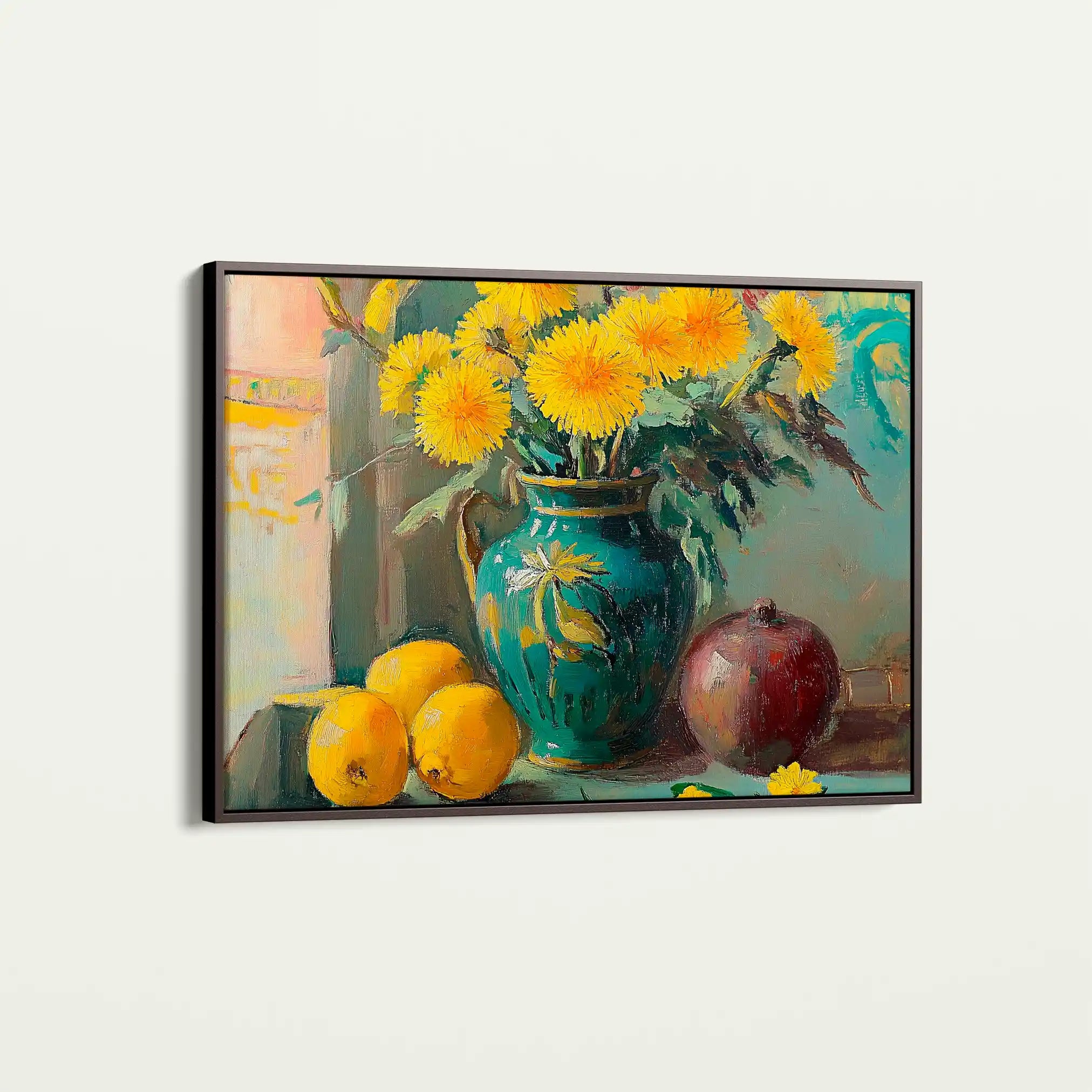 Floral 953 Canvas Art 60 x 40 cm / Black