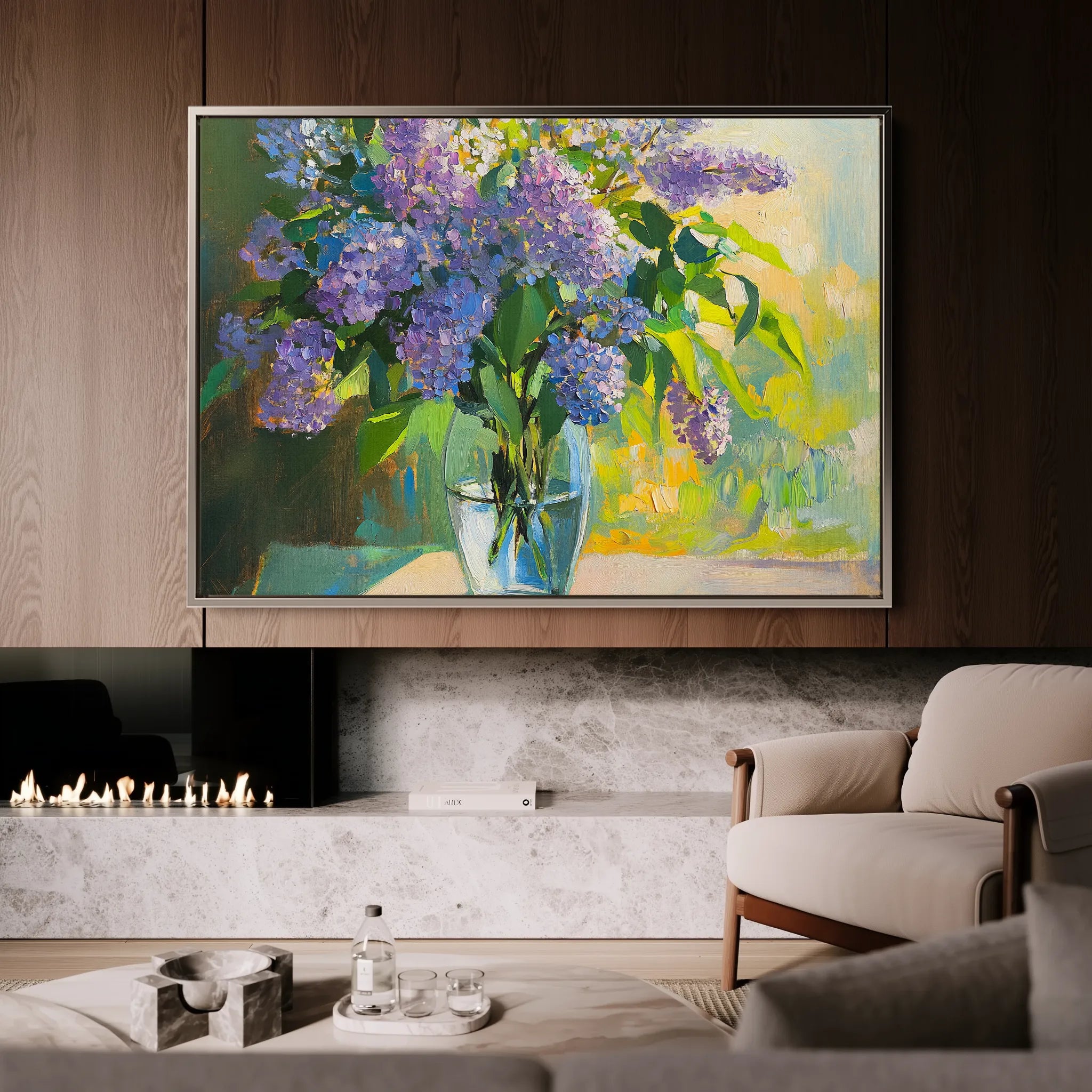 Floral 954 Canvas Art 18" x 24" / 45 x 60 cm / Black